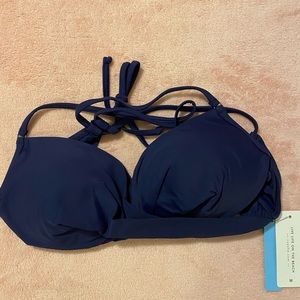 CupShe Navy Blue Bathing Suit Top Size M NEVER BEEN WORN Tag still attached